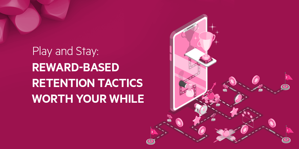 Abstract image with text Reward-based retention tactics worth your while