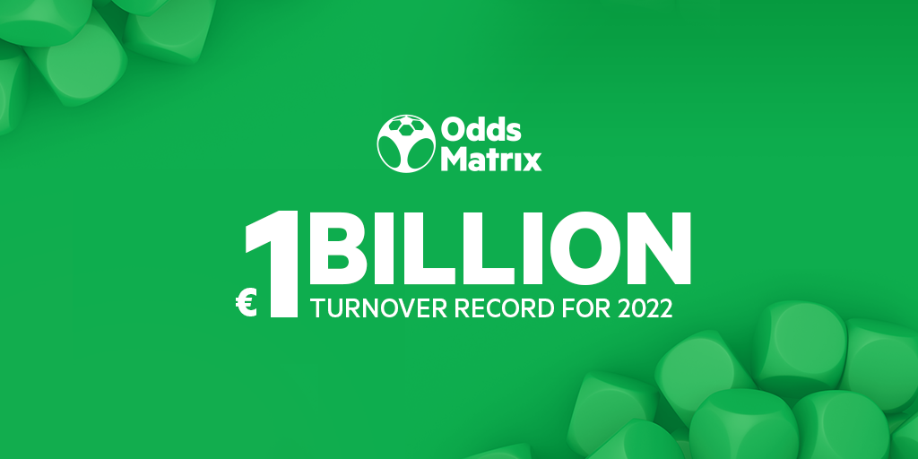 OddsMatrix breaks EUR 1 billion  turnover record for the year